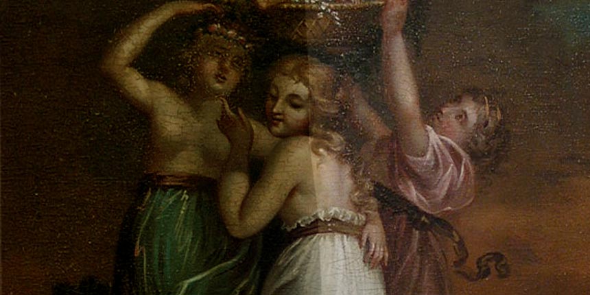 Restaurierung der Malereien auf dem Braunschweiger Lackschrank von Georg Heinrich Stobwasser