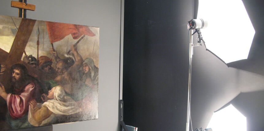 Detailed view from Geertje Foth's workshop - restoration of a painting