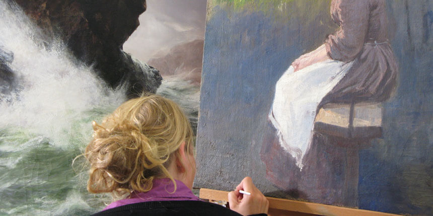 Restoration of a painting by Geertje Foth